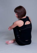 Om Seamless Yoga Top - Organic, Black, Moisture Wicking