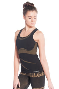 Om Seamless Yoga Top - Organic, Black, Moisture Wicking