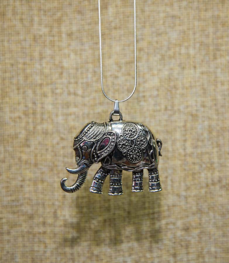 Silver Elephant Necklace - 6cm with 48cm Chain