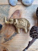 Small Solid Brass Lucky Elephant