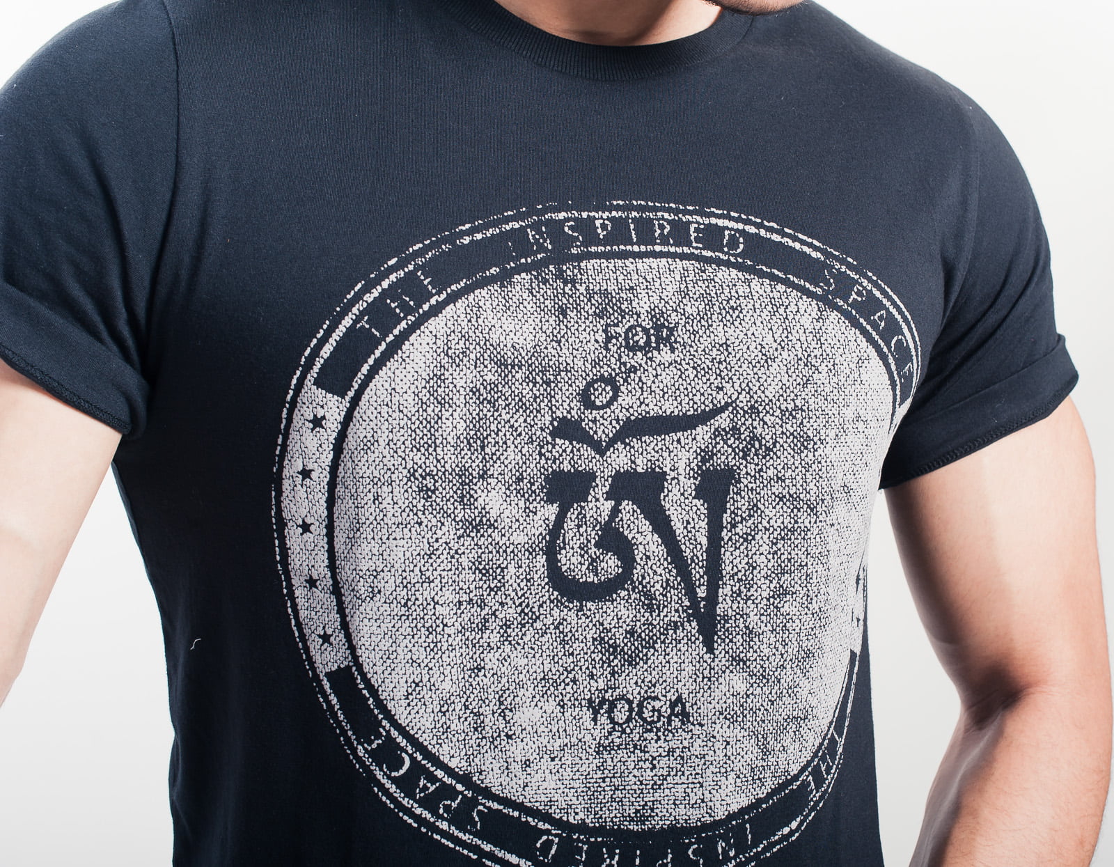 Tibetan Om T Shirt - Organic, Crew Inspired, Black