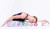 White Chakra Yoga Pants - Hand Painted, Boot Cut