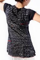 Women’s Mantra Organic Yoga Tunic – Black, Cap Sleeve, Loose