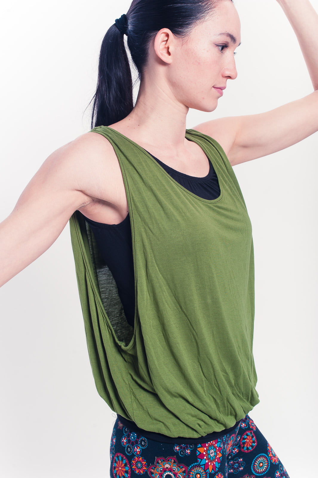 Wonder Support Yoga Tank Top, Purple/Olive