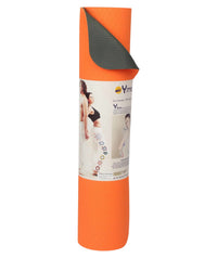 Yogamasti Practice Sticky Yoga Mat 6mm - Orange/Olive