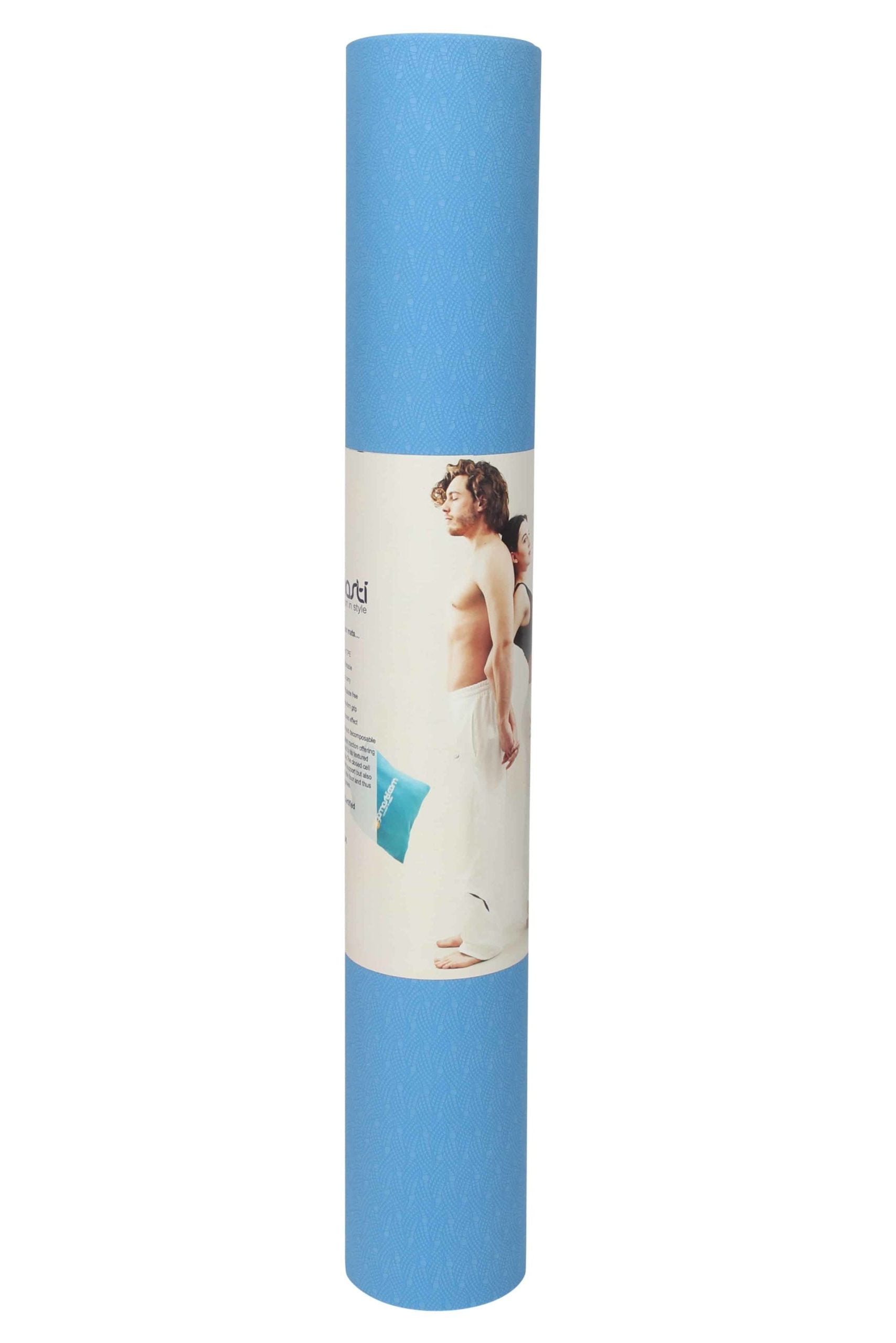 Yogamasti Sticky Yoga Mat - Travel Yoga Mat, Blue