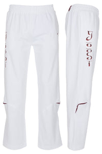 'Yogi' White Yoga Pants For Men - Wide Leg, Adjustable Waist
