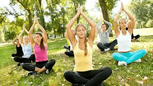 yoga practice outdoors