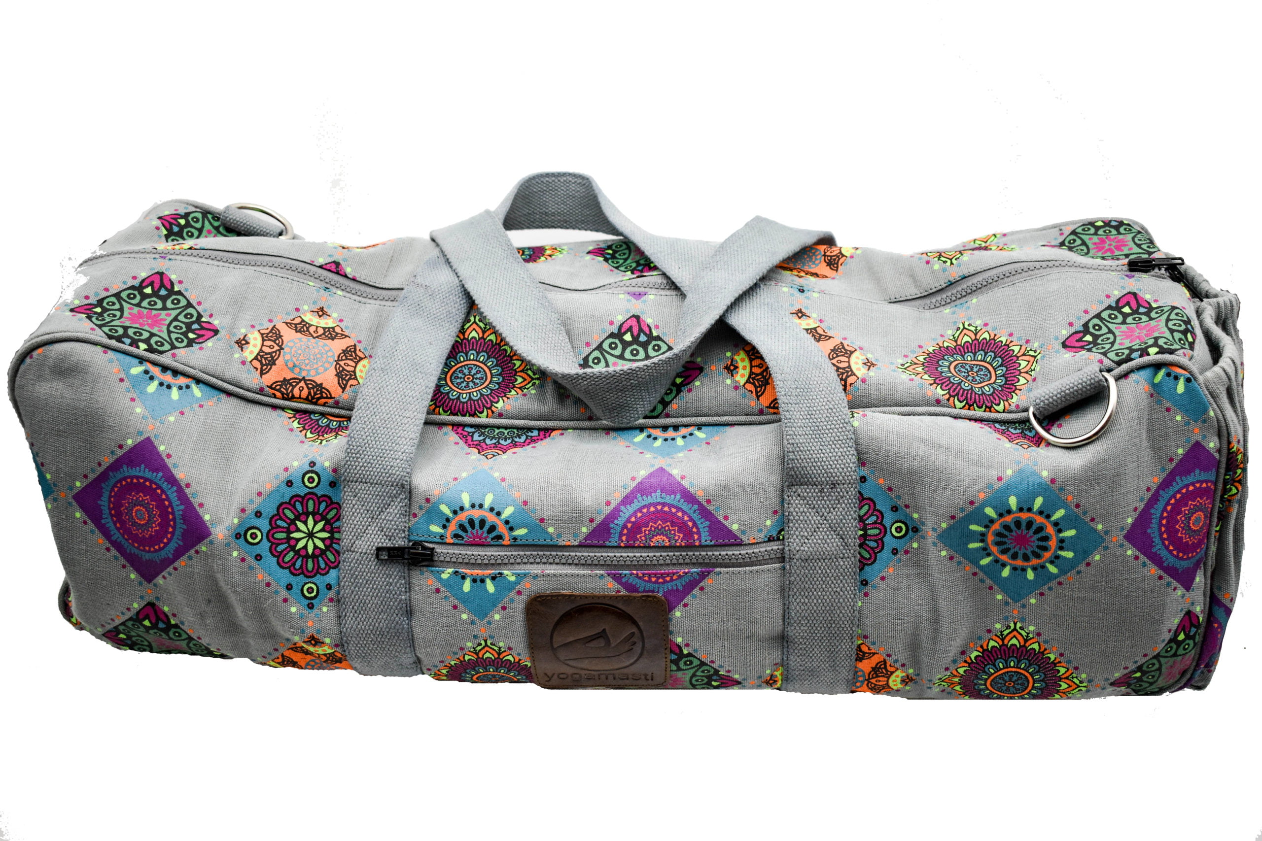 Indiano Mandala grandi fatti a mano cotone Yoga Mat Carrier Bag Con Tracolla UK 