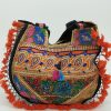 orange hippy patchwork handbag