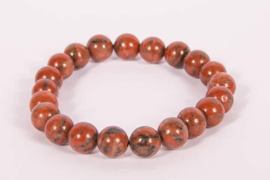 Red Jasper Yoga Bracelet For Crystal Healing & Meditation