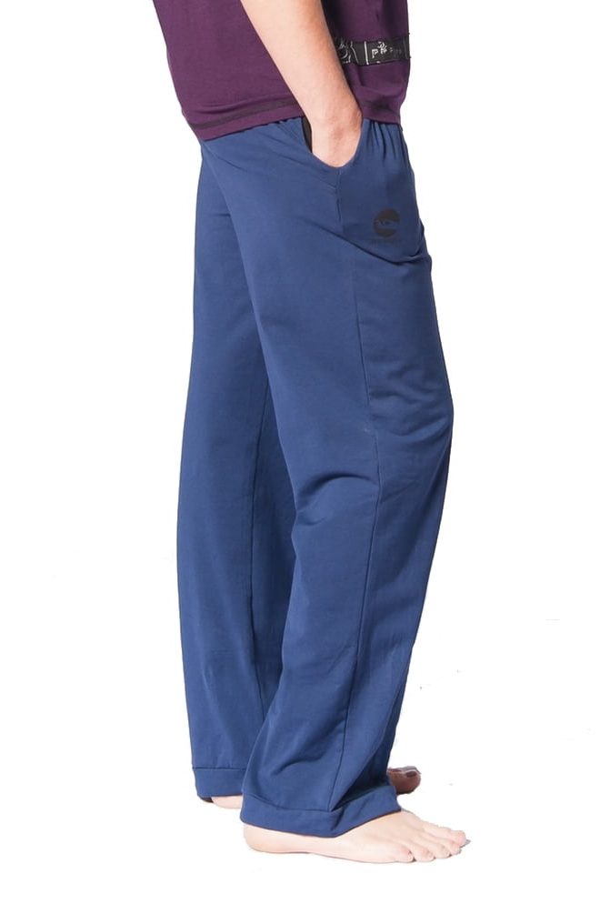 Cool Comfort Organic Yoga Pants - Navy Blue, Adjustable