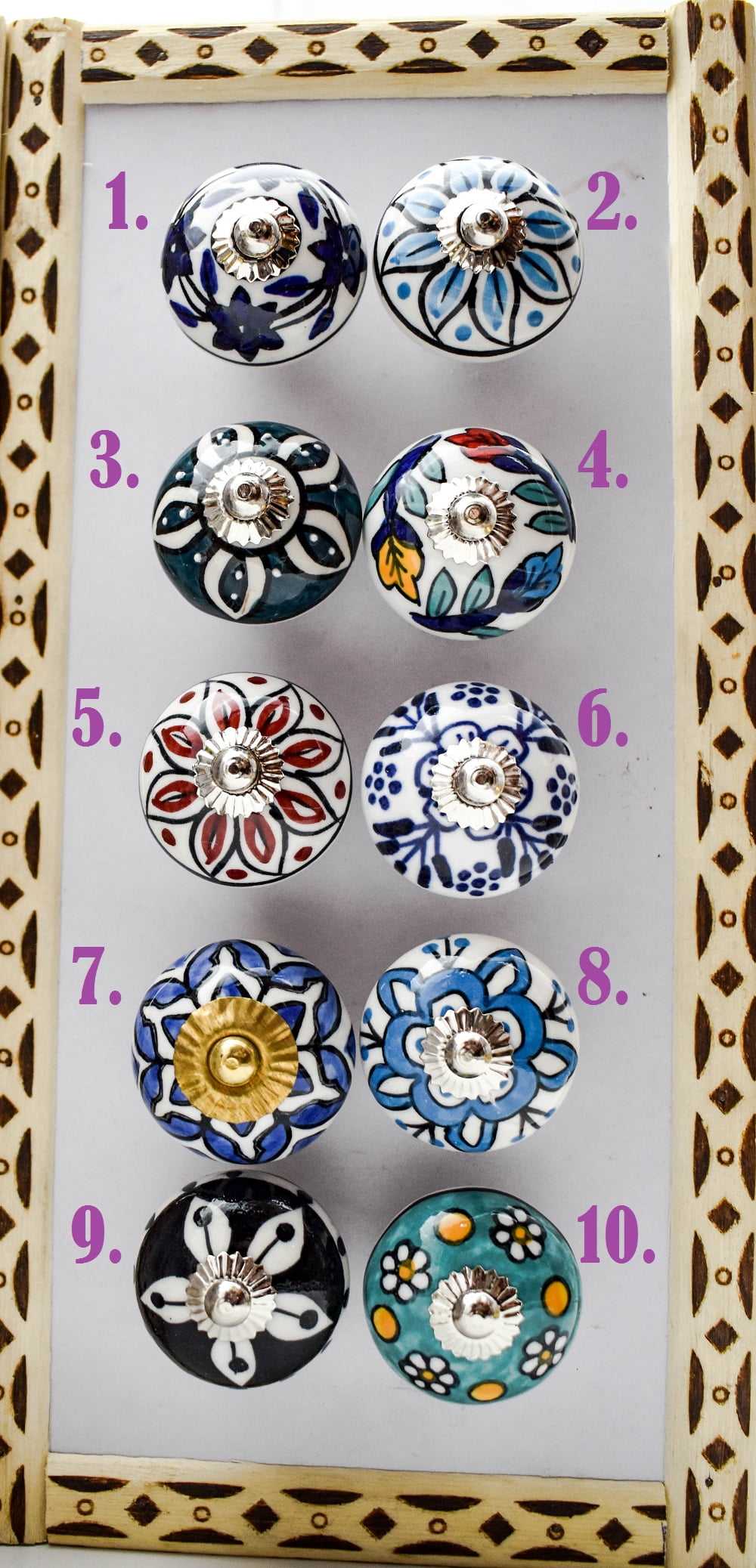 floral door knobs