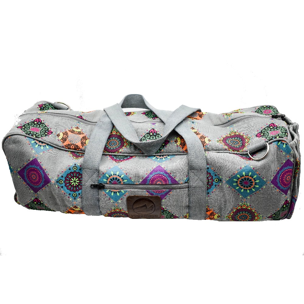 Extra Large Yoga Mat Bag - Mandala, Grey