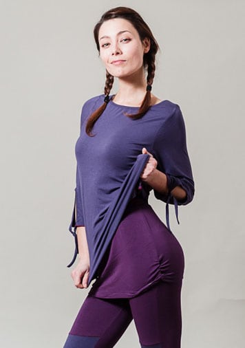 Lounge Comfort Long Sleeved Yoga Top - Lavender Purple