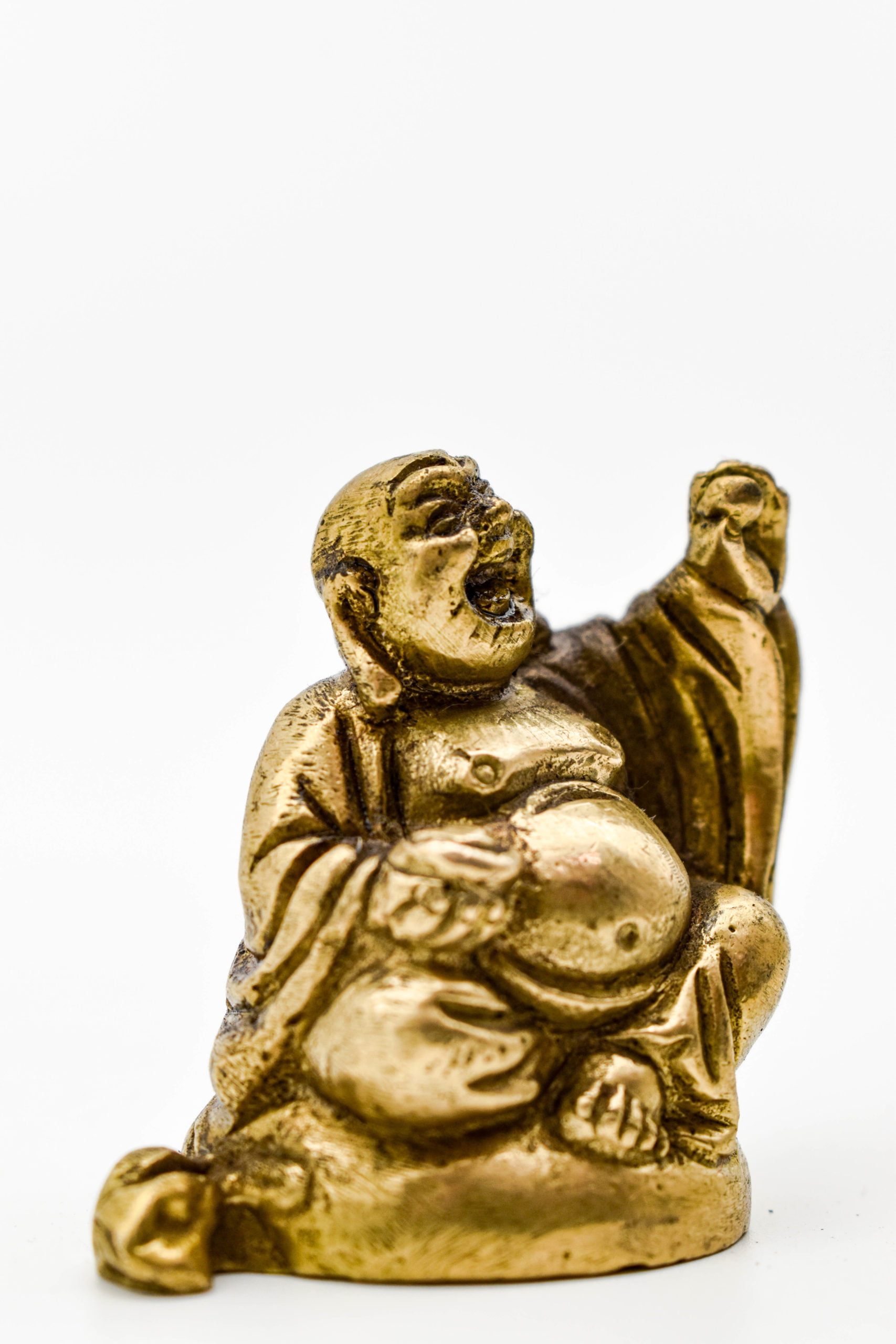 bronze lucky buddha statue