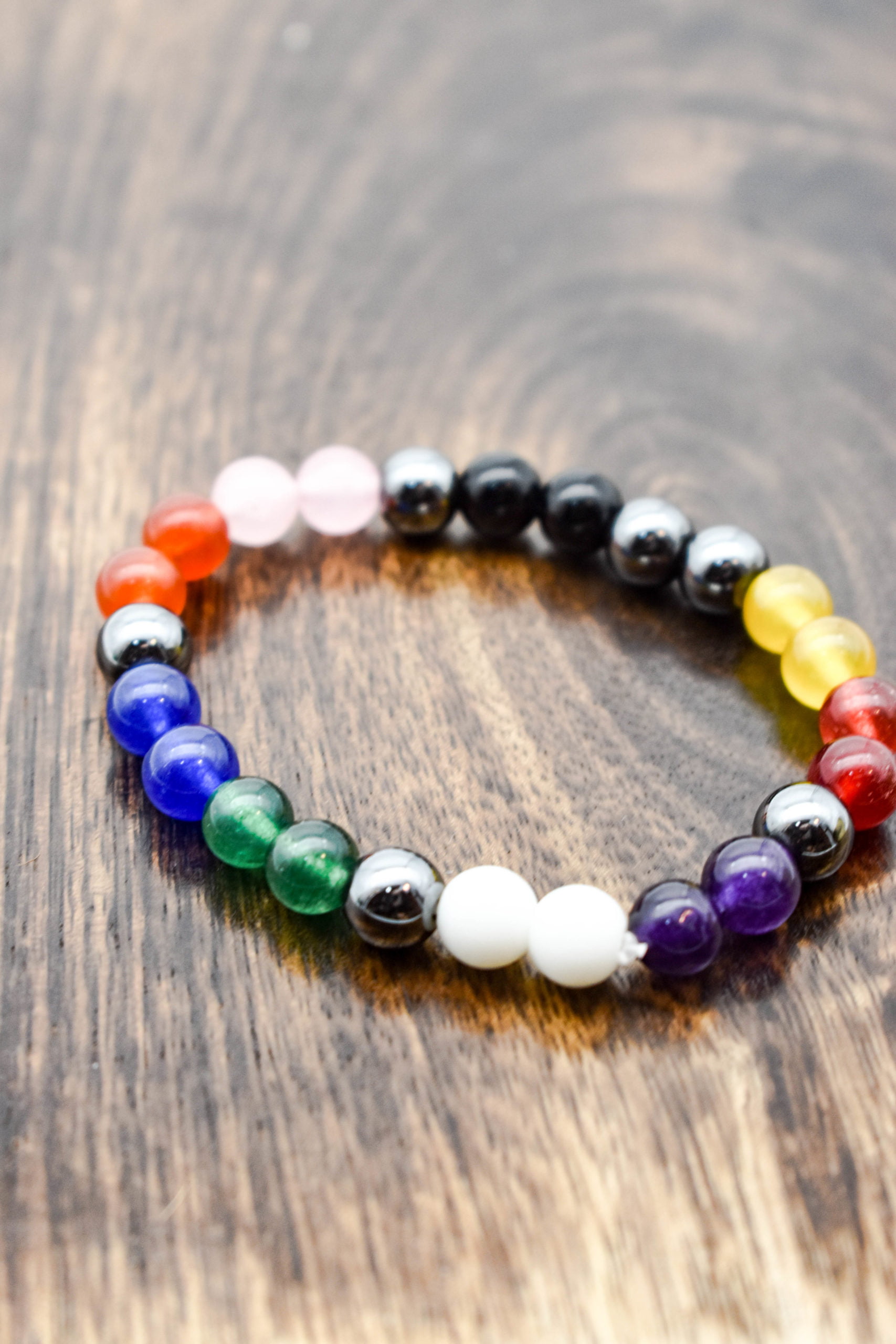 mixed stone yoga bracelet